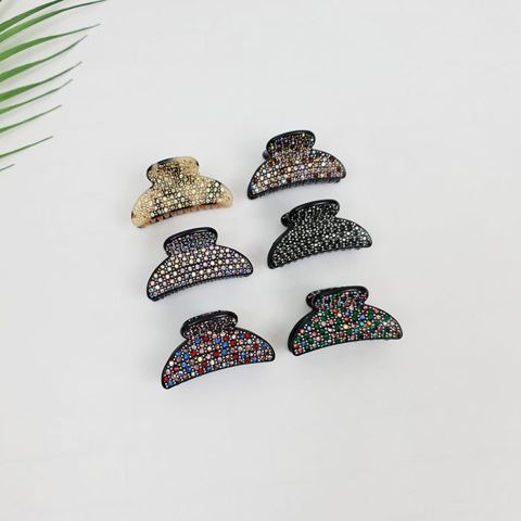 큐빅 반달 이중 미니 집게핀 4.6cm 상품 사진