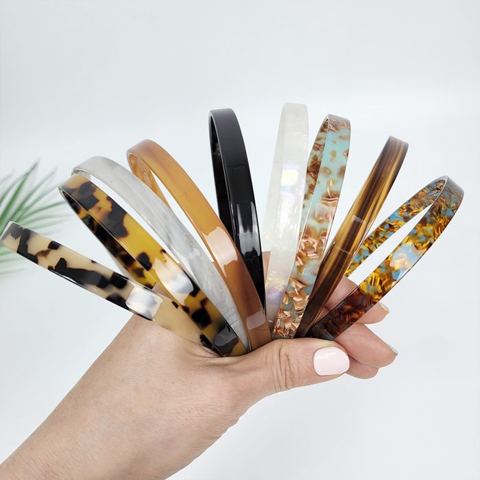 호피 셀룰로오스 1cm 머리띠 상품 사진